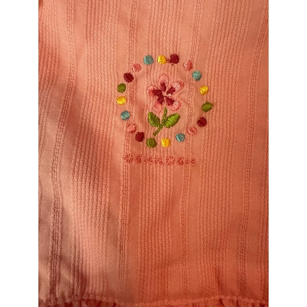 Vintage OshKosh Baby‎ Pink Ruffle Bubble Romper Sunsuit Size 6/9 Months